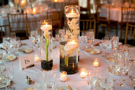 White, Black Gold Oceanside Wedding In California Wedding Centerpieces ...