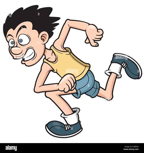 Vector illustration of Cartoon Runner man Stock Vector Image & Art - Alamy