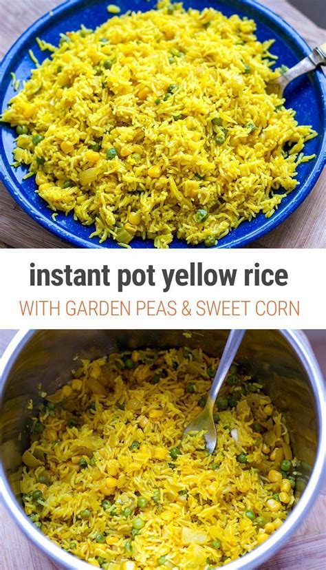 Instant Pot Yellow Rice With Corn & Peas