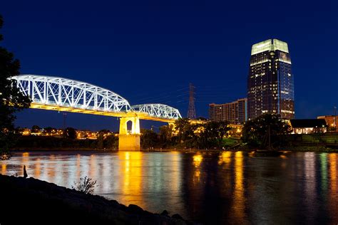 Downtown Nashville Skyline at Night Photograph by Melinda Fawver - Fine ...