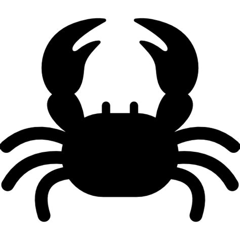 a black and white silhouette of a crab