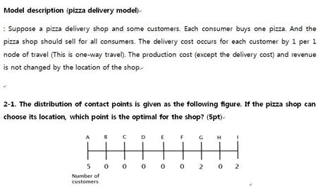 Solved Model description (pizza delivery model) : Suppose a | Chegg.com