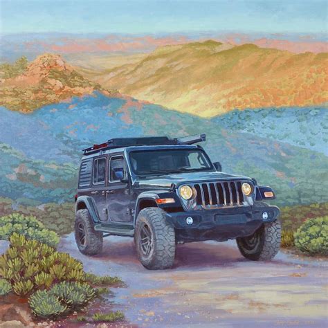 Jeep Painting Painting by Joy Goldstein | Saatchi Art