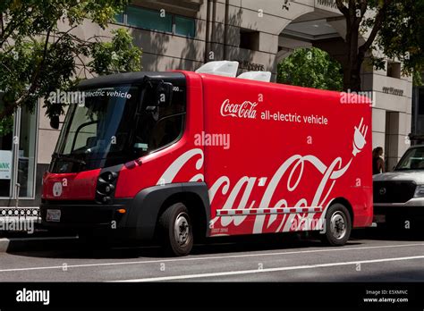 Electric Coca Cola delivery truck - USA Stock Photo - Alamy