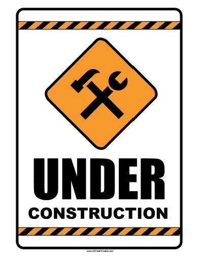 Under Construction Sign – Free Printable