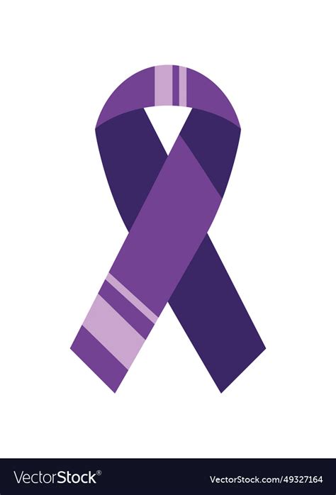 Epilepsy day purple ribbon Royalty Free Vector Image