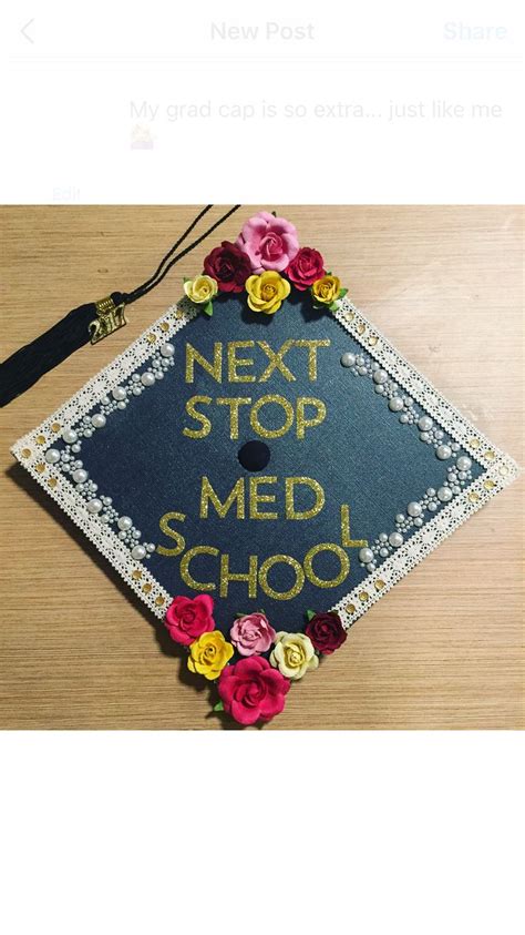 Medical school bound! | College graduation cap decoration, Graduation ...