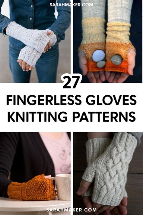 27 Free Fingerless Gloves Knitting Patterns - Sarah Maker