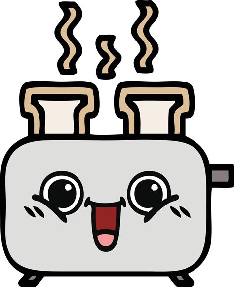 cute cartoon of a toaster 10261196 Vector Art at Vecteezy