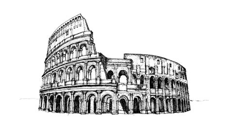 Roman Colosseum Sketch at PaintingValley.com | Explore collection of ...