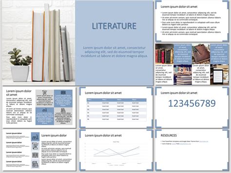 Small Fresh Literature Ppt Template Google Slide And Powerpoint - Free ...