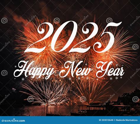 Happy New Year 2025 with Fireworks Background Stock Photo - Image of ...