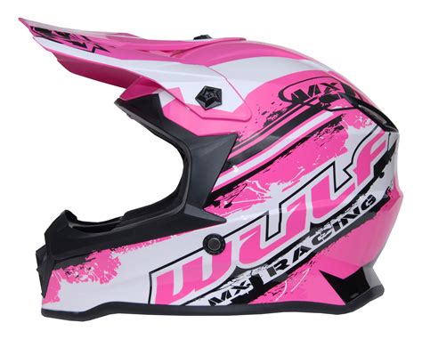 Wulfsport Cub Off Road Pro Motocross Helmet – Pink – Riders and Rollers