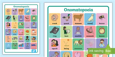 Onomatopoeia Poster Display | Primary English Resources