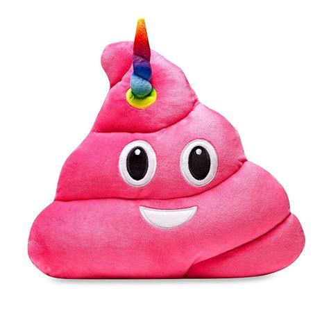 Pink Unicorn Poop Emoji 14" x 14 Plush Pillow | Walmart Canada