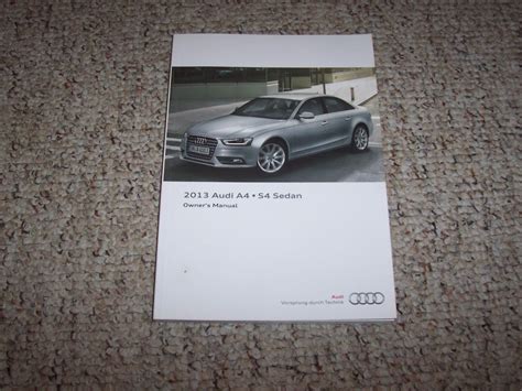 2013 Audi S4 Owner’s Manual – DIY Repair Manuals