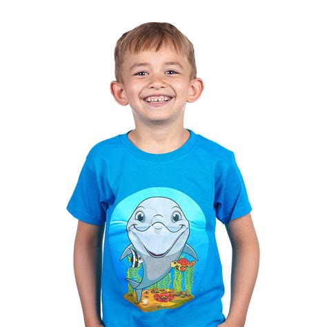 Cute Dolphin Surfing Cartoon Kids T Shirt- SVG, EPS, PNG | lupon.gov.ph