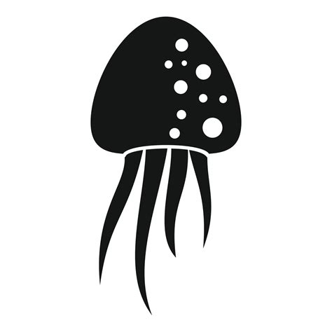 Tattoo jellyfish icon simple vector. Jelly fish 15204707 Vector Art at Vecteezy