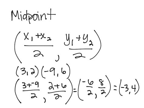 Using the Midpoint Formula | Math, geometry, Midpoint Formula | ShowMe