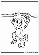 Cute Monkey Printable Coloring Pages sketch template