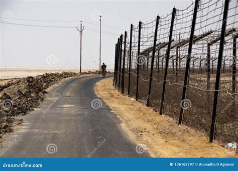 Indo Pak Border at Banaskantha, Gujarat, India Stock Image - Image of ...