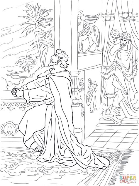 Daniel Praying Coloring Page Coloring Pages