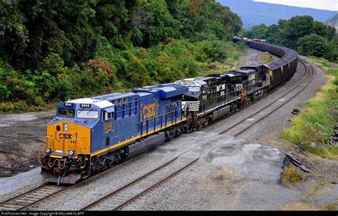 Powerful CSX Transportation GE ES44AC locomotive in Enola, Pennsylvania