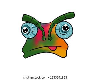 Bizarre Chameleon Tongue Sticking Out Stock Illustration 1233241933 | Shutterstock