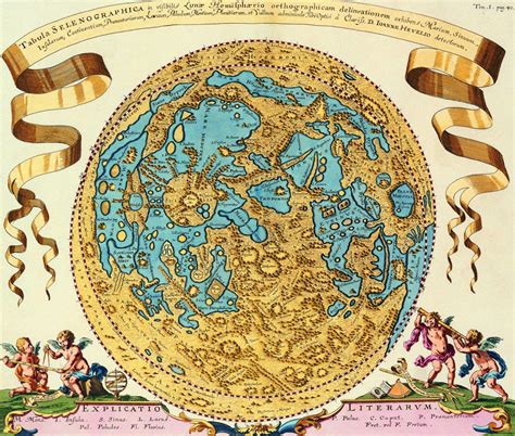 Old fashion map-Astronomy-Moon-ancient map moon-amazing