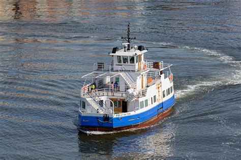 Small Ferry With Passengers Crossing River Tyne In Newcastle Harbor Stock Photo - Download Image ...