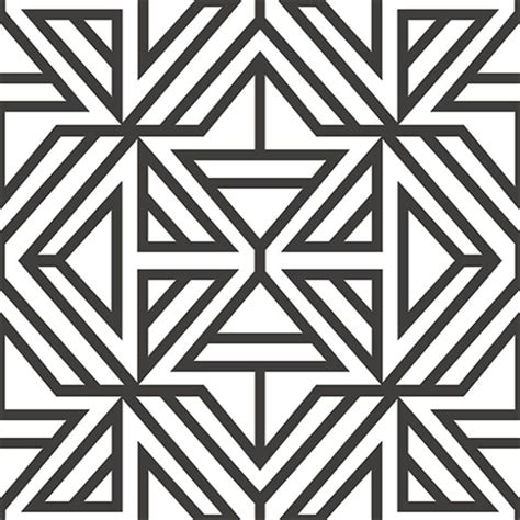 2902-25553 | Helios Black & White Geometric Wallpaper | Wallpaper Boulevard