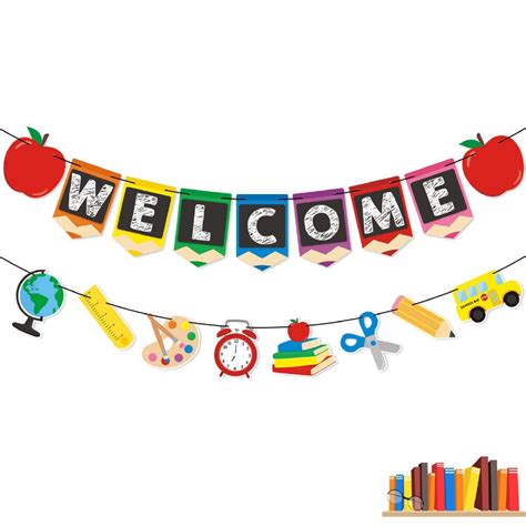 Back To School Theme Party Welcome Banner Kids First Day New Decoration Supplies | Shopee ...