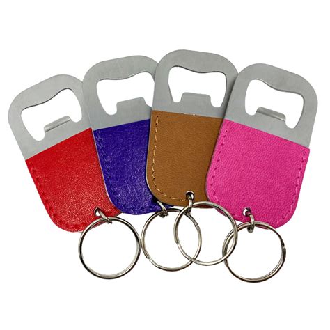 Leather Bottle Opener Keychain | MOQ:100pcs