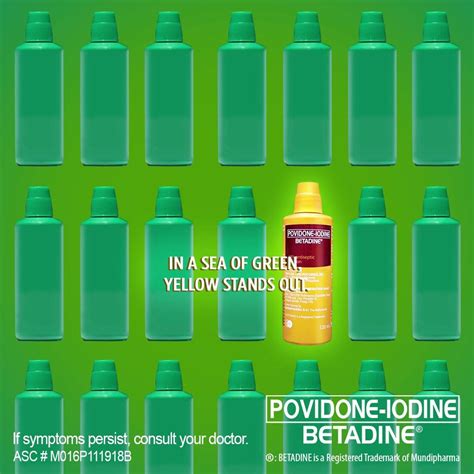 Yellow is the way to go. Povidone-Iodine (BETADINE®) Wound Solution ...