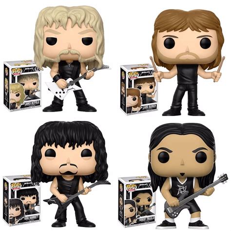 Funko Pop Metallica James Hetfield + Kirk + Robert + Lars - R$ 353,60 em Mercado Livre