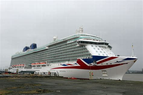 P&O's largest cruise ship Britannia on River Mersey - Liverpool Echo