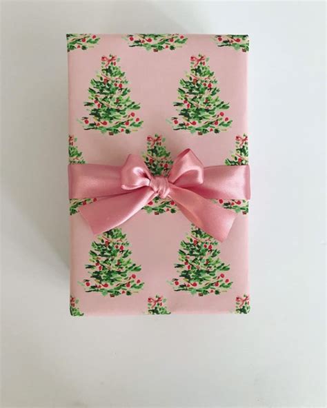 Wrapping Paper: Oh Christmas Tree Pink gift Wrap Birthday - Etsy