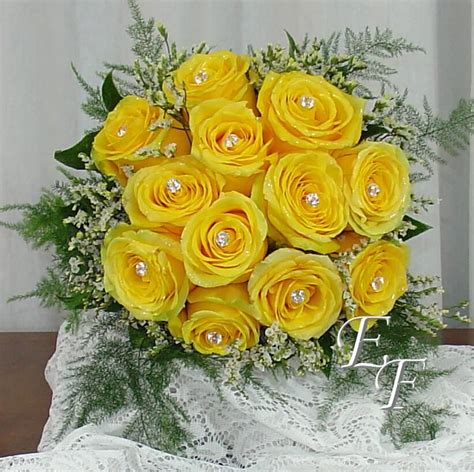 Yellow Rose Wedding Bouquet EF-705 | Essex Florist & Greenhouses, Inc