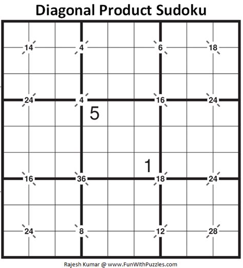 Diagonal Product Sudoku Puzzle (Daily Sudoku League #226)