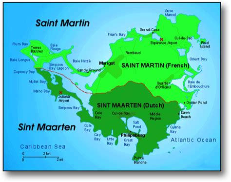 St. Martin / St. Maarten | Maps | French Caribbean