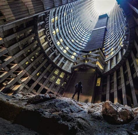 In the center of the Ponte Tower, tallest residential building in ...