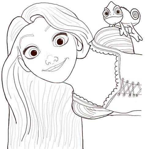 How to Draw Rapunzel and Pascal from Tangled with Easy Step by Step Tutorial – How to Draw Step ...