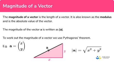 Magnitude Of A Vector - GCSE Maths - Steps, Examples & Worksheet