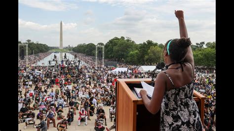 Martin Luther King Jr ’s granddaughter gives impassioned speech at DC - YouTube