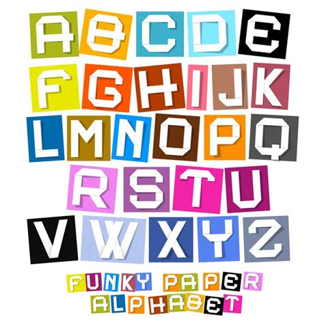 Alphabet cut out of paper ⬇ Vector Image by © vlado | Vector Stock 4735991