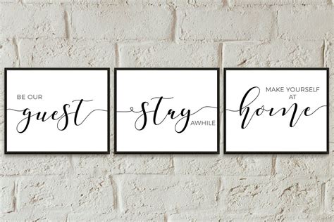 Guest Room Wall Decor Prints Download, Be Our Guest Printable, Guest Bedroom Prints, Guest Room ...