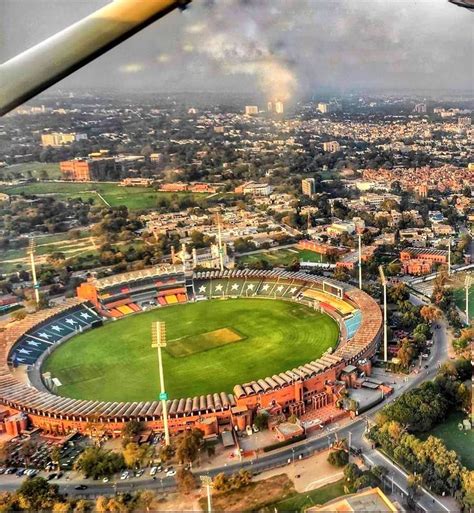 Aerial view of Gaddafi Stadium Lahore - HD in 2022 | Aerial view ...