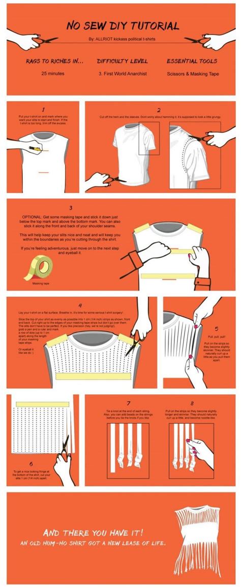 Cool Fringe Top - DIY T-shirt Cutting Tutorial - ALLRIOT