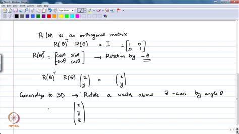 Lecture 8: Rotational Matrices, Eigenvalues and Eigenvectors - YouTube