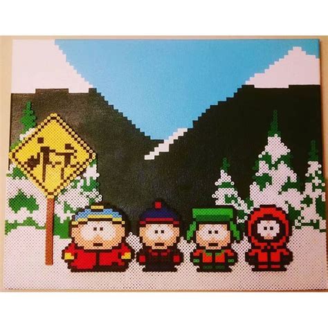 South Park perler pixel art by josephexplosiv | Perler bead art, Perler crafts